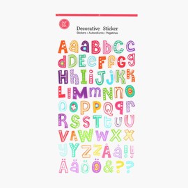 Klistermärken, abc