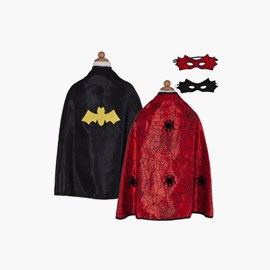 Vändbar superhjältecape och mask