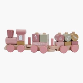Tåg med klossar, rosa