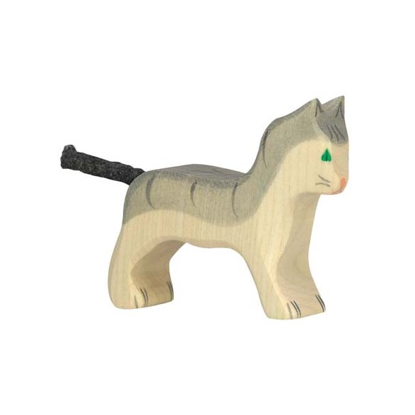 Holztiger Katt liten, grå