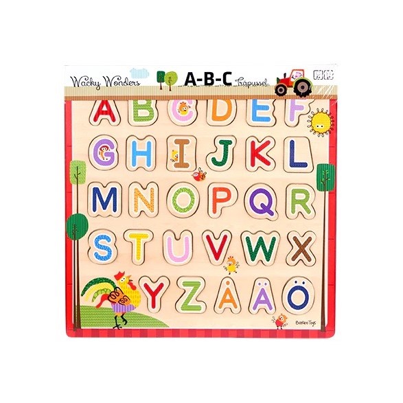 Barbo Toys Wacky wonders träpussel ABC