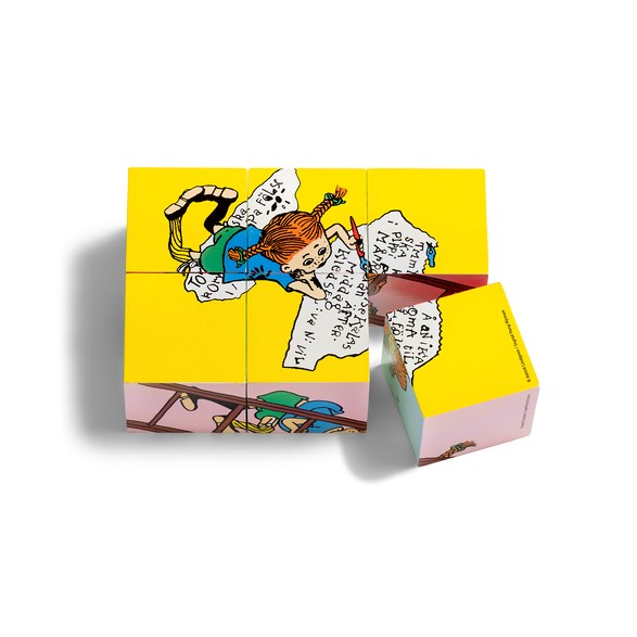 Pippi Långstrump Pippi kubpussel, 6 bitar