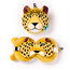 Puckator Relaxeazzz leopard rund resekudde & ögonmask
