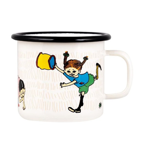 Muurla Mugg emalj 2,5 dl, Pippi på spunkjakt
