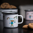 Muurla Mugg emalj 2,5 dl, Pippi & Lilla Gubben