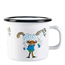 Muurla Mugg emalj 2,5 dl, Pippi & Lilla Gubben