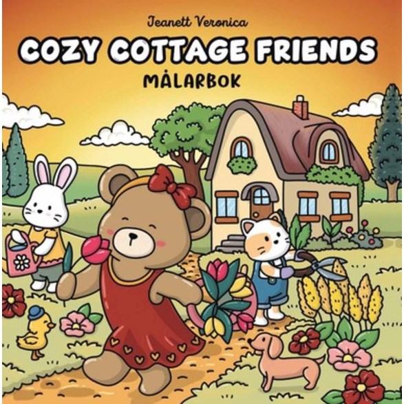 Cozy coloring books Målarbok Cozy cottage life
