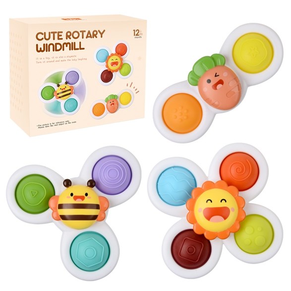 Fresh Kid Spinner toys cute garden, 3-p