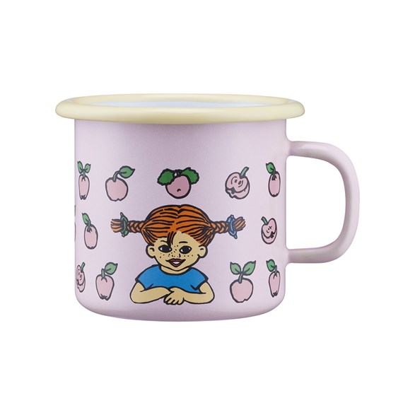 Muurla Mugg emalj 2,5 dl, Pippi frukt