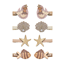 Mimi & Lula 8 Hair Clips - Mini mermaid ocean pearl