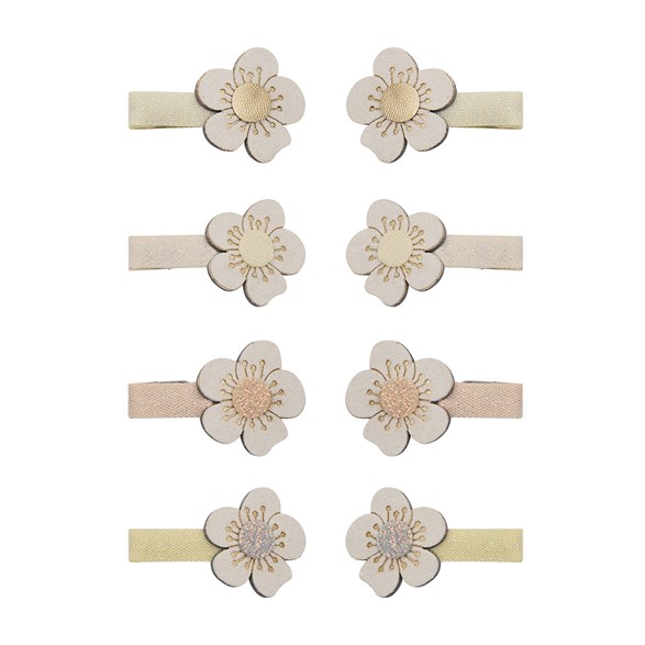 Mimi & Lula 8 hair clips - mini blossom peaches and cream