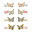Mimi & Lula 8 hair clips - mini floral butterfly spring on the farm