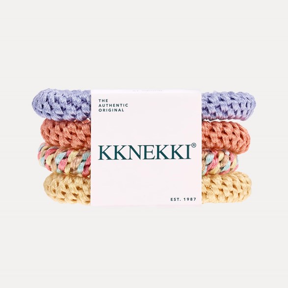 Kknekki 4-p, blå/rosa/gul pastell