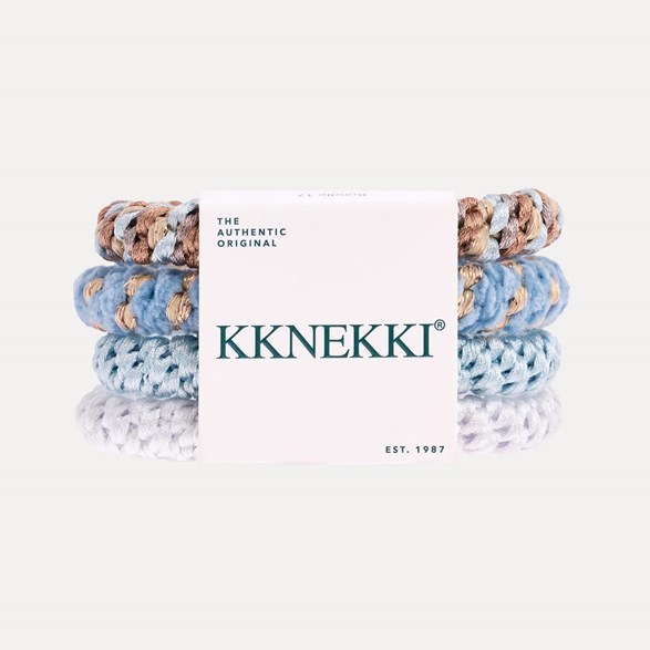 Kknekki 4-p, vit/mint/guld-blå/guldglitter