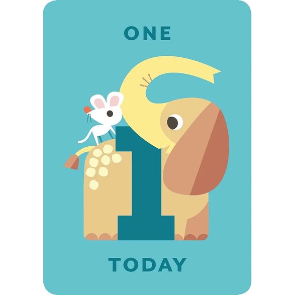 Sifferkort 1 år, zig zag zoo