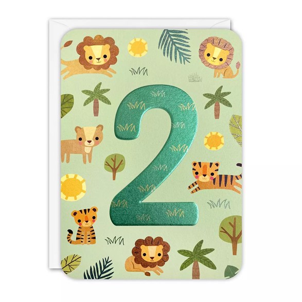 Sifferkort 2 år, lions and tigers sprouts