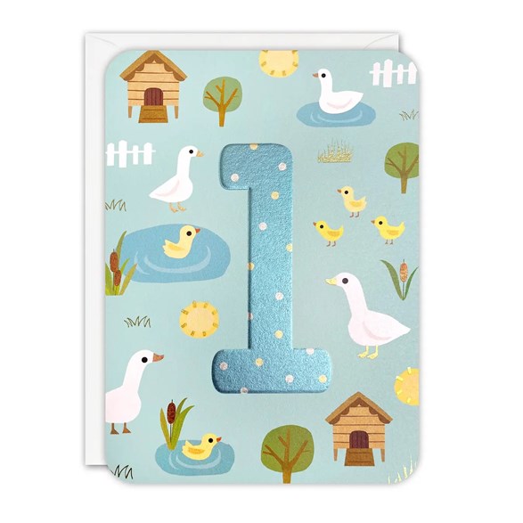 Sifferkort 1 år, ducks sprouts
