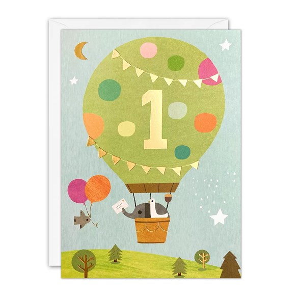 Sifferkort 1 år, balloon acorns