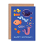 Emily Nash Illustration Gratulationskort, fish faces