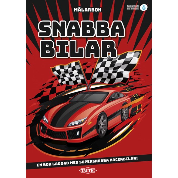 Tactic Målarbok snabba bilar
