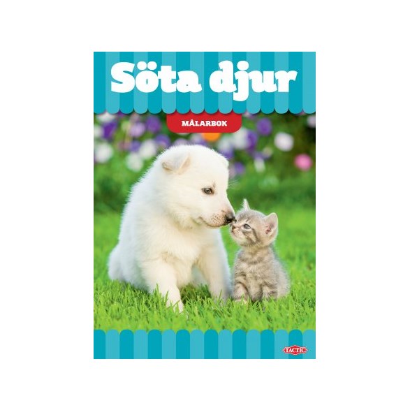 Tactic Målarbok söta djur, 48 sidor