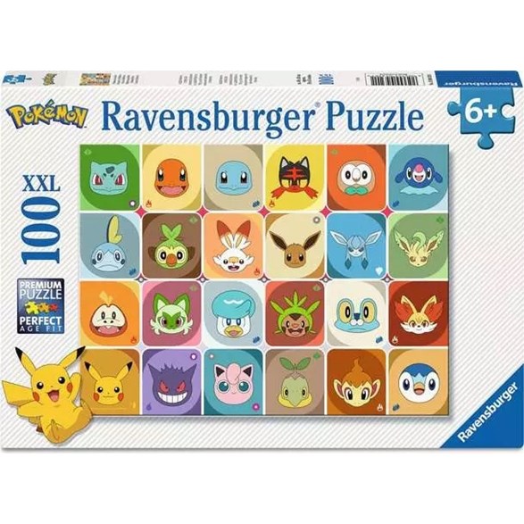 Ravensburger Pussel 100 bitar, Pokémon faces