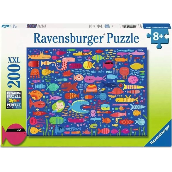 Ravensburger Pussel 200 bitar, funny fish friends
