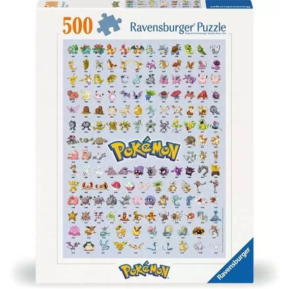 Ravensburger Pussel 500 bitar, Pokémon - the first 151!