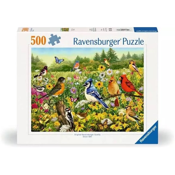 Ravensburger Pussel 500 bitar, birds in the meadow