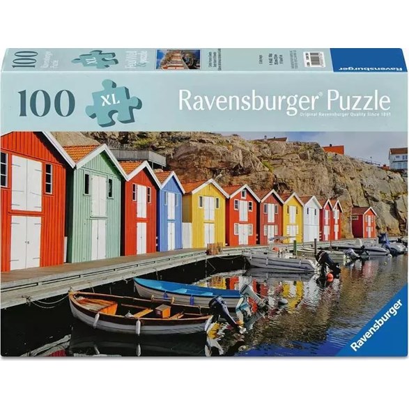 Ravensburger Pussel 100 bitar, colorful houses in Sweden