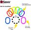 Sassy rings o' links, 9 pcs