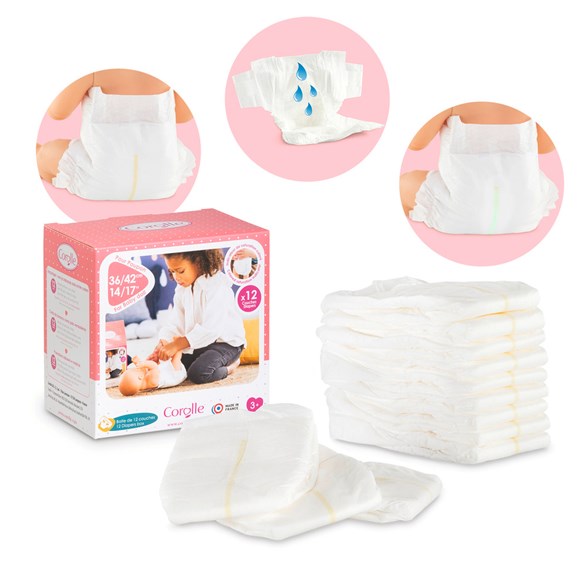 Corolle 12-pack blöjor till 36/42 cm
