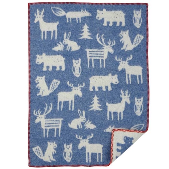 Klippan ullfilt Forest, blue