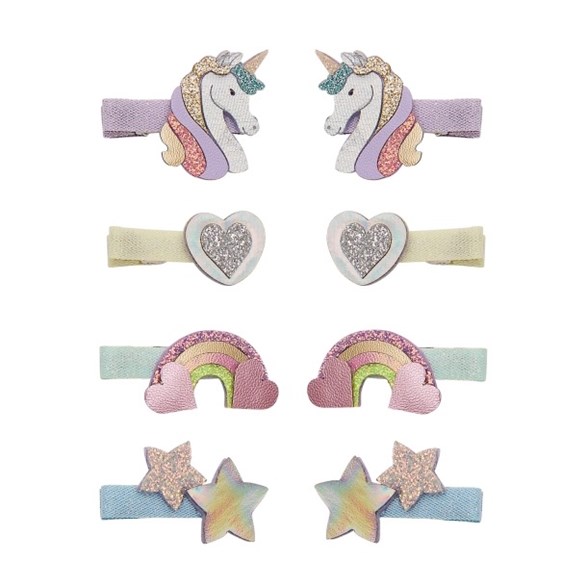 Mimi & Lula 8 Hair Clips - Mini Dreamy My Little Unicorn