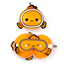 Puckator Relaxeazzz Finley the clown fish rund resekudde & ögonmask