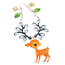 Djeco DIY, the fawn and the bird
