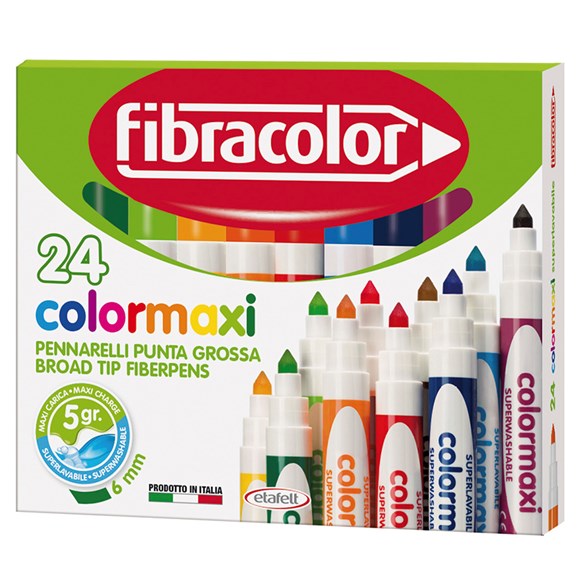 Fibracolor Tuschpennor Colormaxi, 24-p
