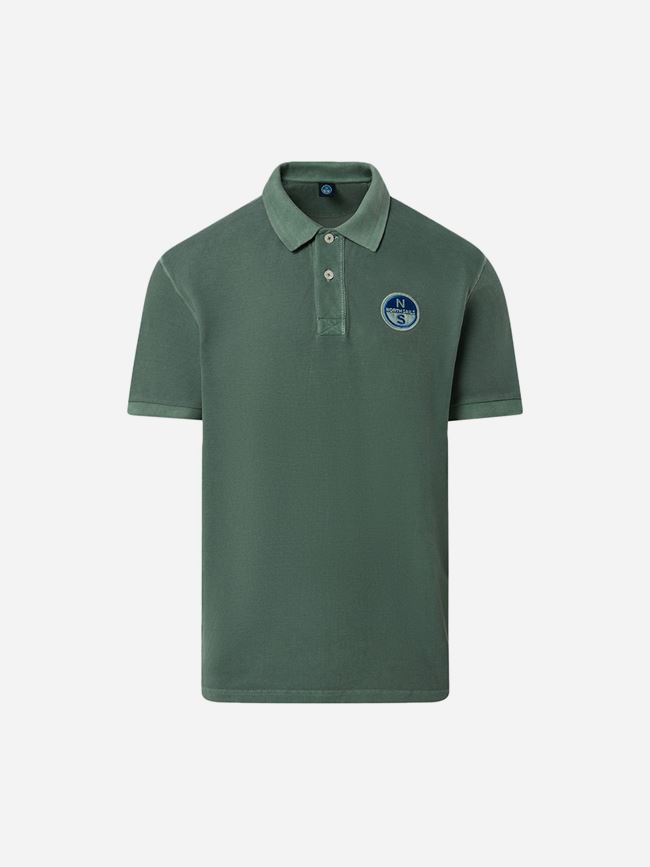 North Sails Polo Shirt With pigment-dyed Finish Herr