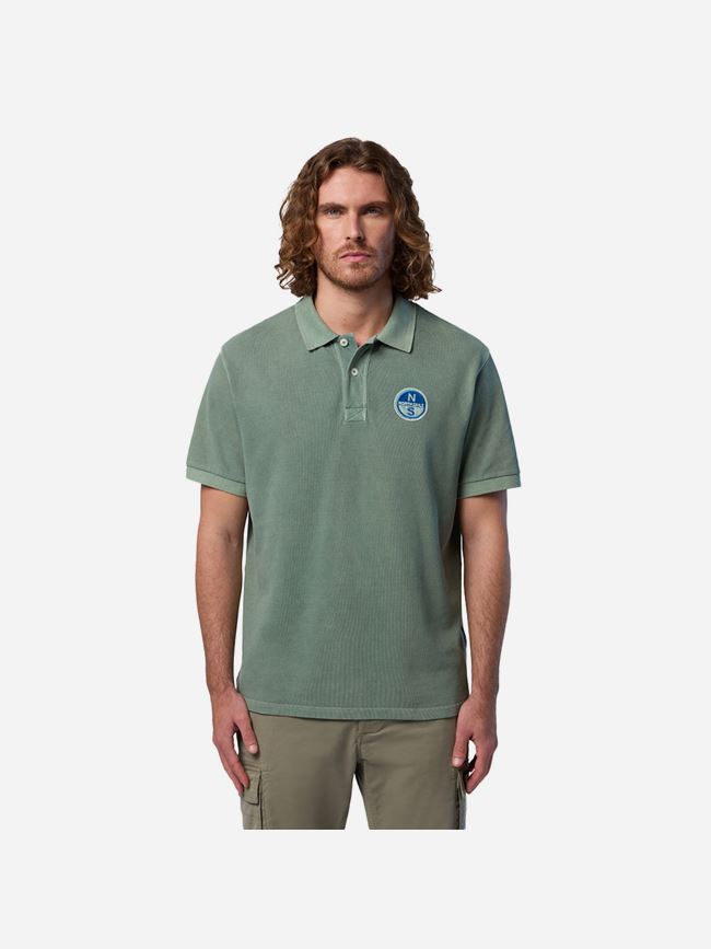 North Sails Polo Shirt With pigment-dyed Finish Herr