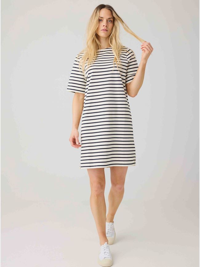 Knowledge Cotton Stripe t-shirt dress dam
