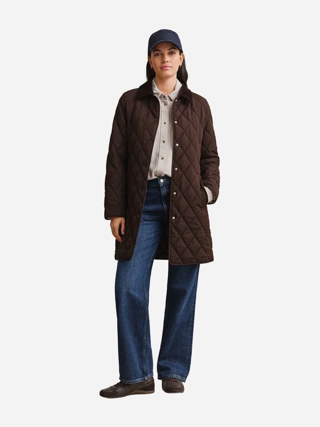 GANT FITTED QUILTED COAT DAM