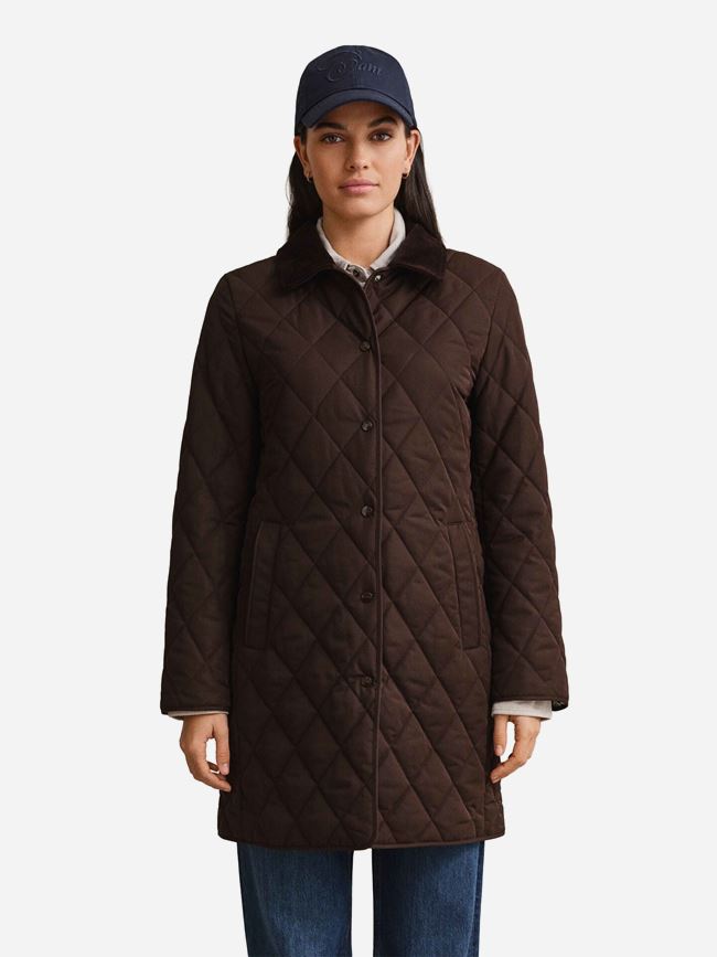 GANT FITTED QUILTED COAT DAM