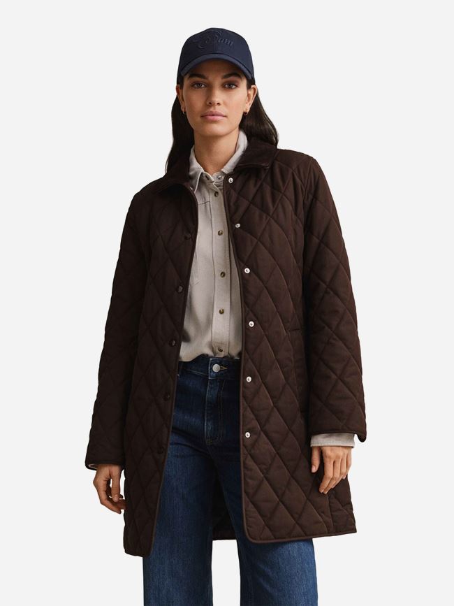 GANT FITTED QUILTED COAT DAM