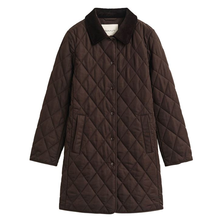 GANT FITTED QUILTED COAT DAM