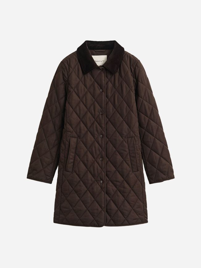 GANT FITTED QUILTED COAT DAM