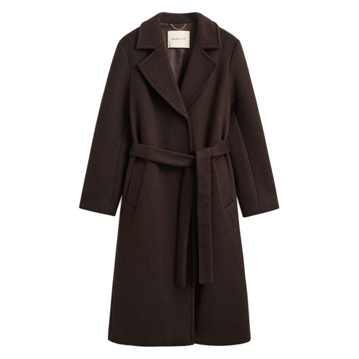 GANT BELTED WOOL BLEND COAT DAM