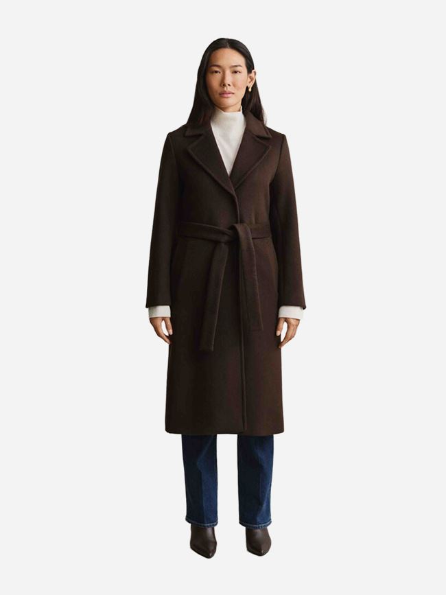 GANT BELTED WOOL BLEND COAT DAM