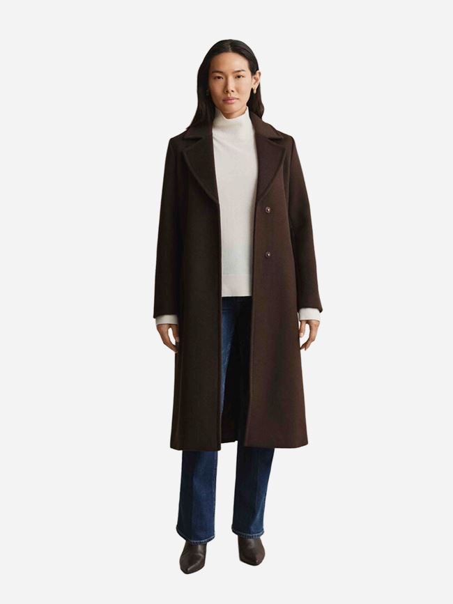 GANT BELTED WOOL BLEND COAT DAM