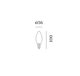 Wever & Ducré LAMP C35 LED 2700K OPAL