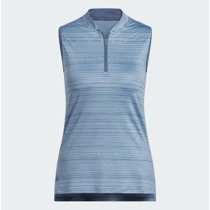 Adidas Ultimate365 Stripe Sleeveless Polo Shirt Da